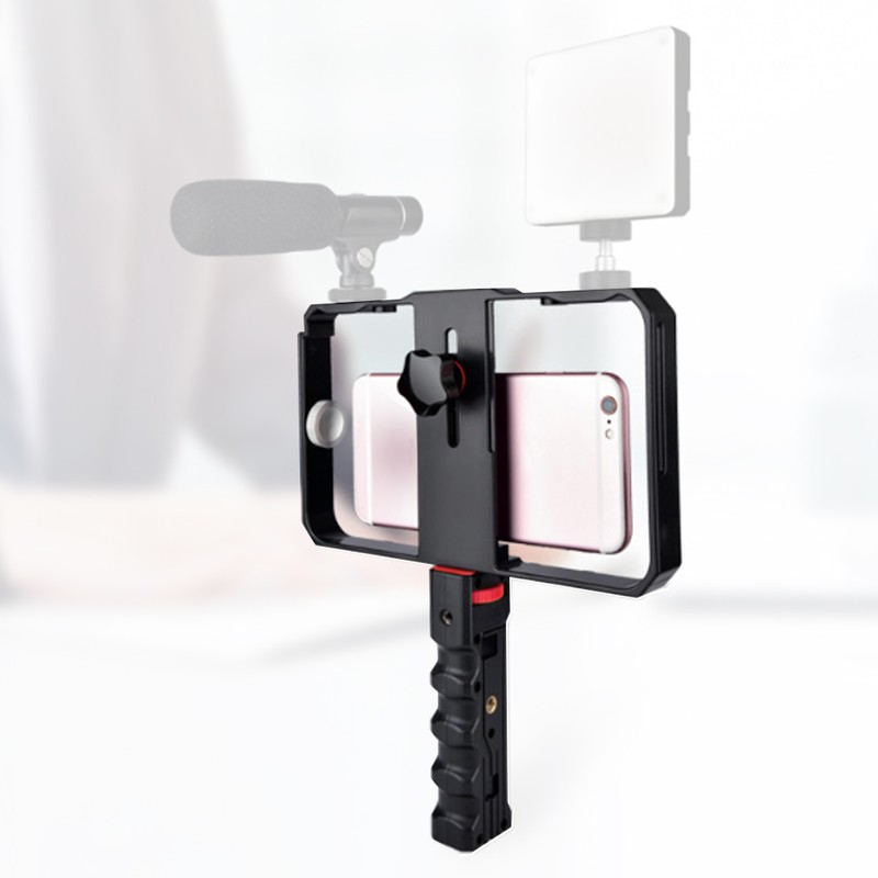 Universal Mobile Phone Handheld Cage Phone Stabilizer Live Shooting Follow