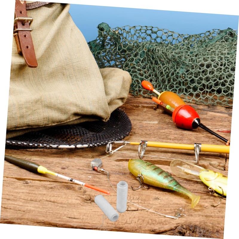 KOMBIUDA 2pcs Fishing Line for Bait Tying Invisible Elastic Thread