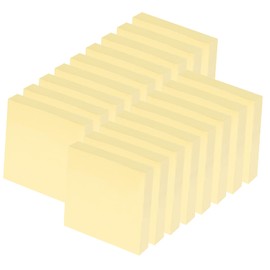2400 pcs Yellow Sticky Note, 3 x 3" Yellow Note Pads, Strong Adhesive Sticky Notes, Self Sticky Notes for Home School Office Desk Accessories (24 Pads)