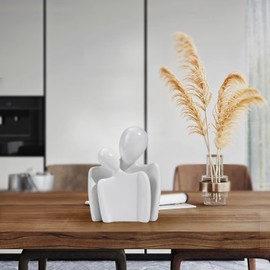 Sculptures Home Decor Lover Statues- 6 Inch, Modern Home Decor Couple Statues，Decorations for Living Room Office Bookshelf Bedroom