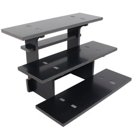 3 Tier Retail Display Stand, Portable Display Stand for Vendors, Retail Display, Candle Display, Tumbler, Soap, Craft Show, Jewelry, Pop Up Shop Countertop Farmers Market Display(Right Angle - Black)