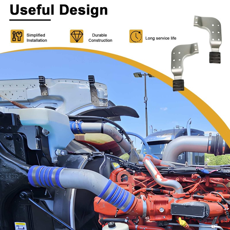 2 Pack Left & Right Hood Bracket Fit for Peterbilt