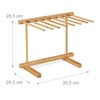 Relaxdays Pasta Dryer, 8 Bars, Long Pasta, Space-saving, Foldable, Bamboo