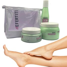 Nefertiti Kit spa profesional para pies - Benepie Nefertiti - Sales refrescantes efervescentes - Gel exfoliante para pies - Crema reparadora - kit... 