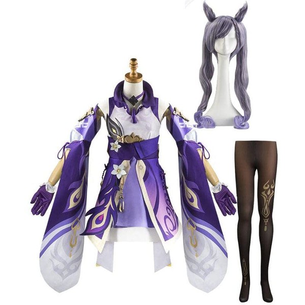 Cosplay Life KEQING Genshin Impact Complete Anime RPG Costume Set