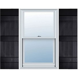 BUILDER'S CHOICE EVB14059BL Shutters, 14" x 59", Black