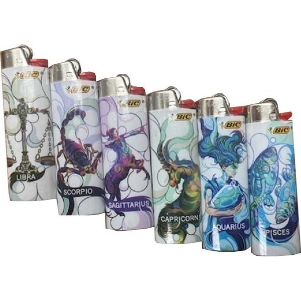 Bic Zodiac Astrology Lighters 6-Count