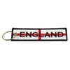 England Flag Key Chain, 100% Embroidered