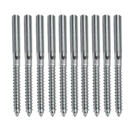 Stabilo-Sanitaer 10x Hanger Bolts M10 x 80 mm Thread Wood Screw Pipe Clamp Galvanised Mounting Material