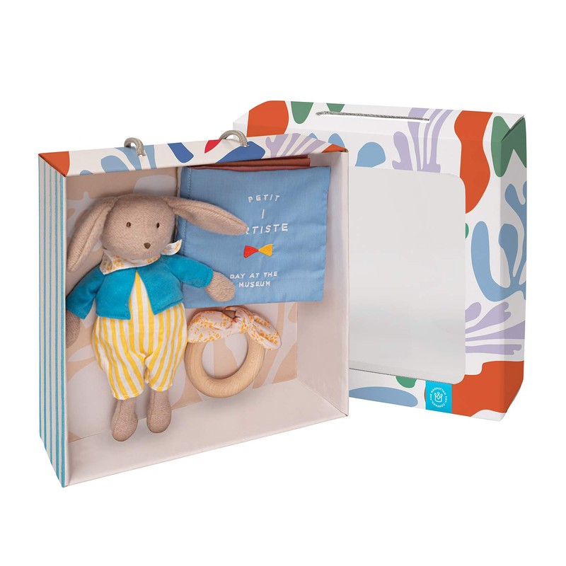 Manhattan Toy Petit Artiste Bunny Doll, Soft Book, & Wooden