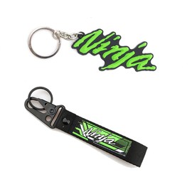 XIDAODIT Motorcycle Embroidered Keychain 3D Rubber Key Ring For Ninja 250SL 300 400 650 1000 Ninja1000 Versys 650 1000 Keyring Key Chain Ker Belt