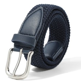 WELROG Children's Belt Boys - Elastic Belt for Children No Hole Belt for Boys and Girls, navy blue