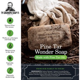 Grandpa's Pine Tar Bar Soap 3.25 Ounce (Pack of 3)