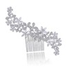 Baluue 2pcs Rhinestone Hair Combs for Weddings Elegant Crystal Headpiece