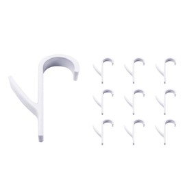 VOANZO 10PCS Hooks for Towel Radiators Plastic Wall Hooks for Pipe Tub Hooks Grabber -White