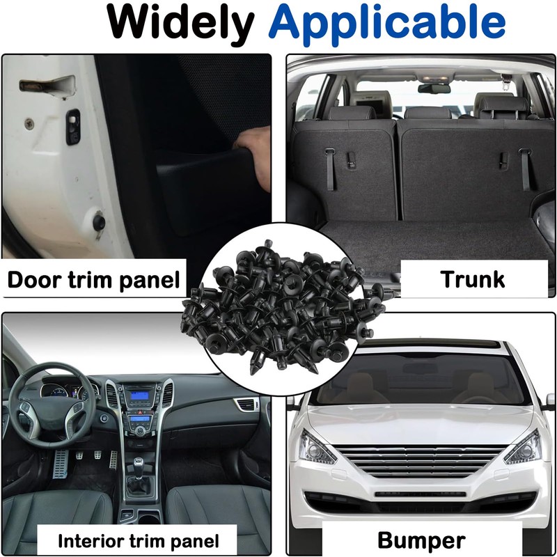 Plastic Rivets 6mm 50pcs Plastic Clips Rivets Motorcycle Fairing Trim