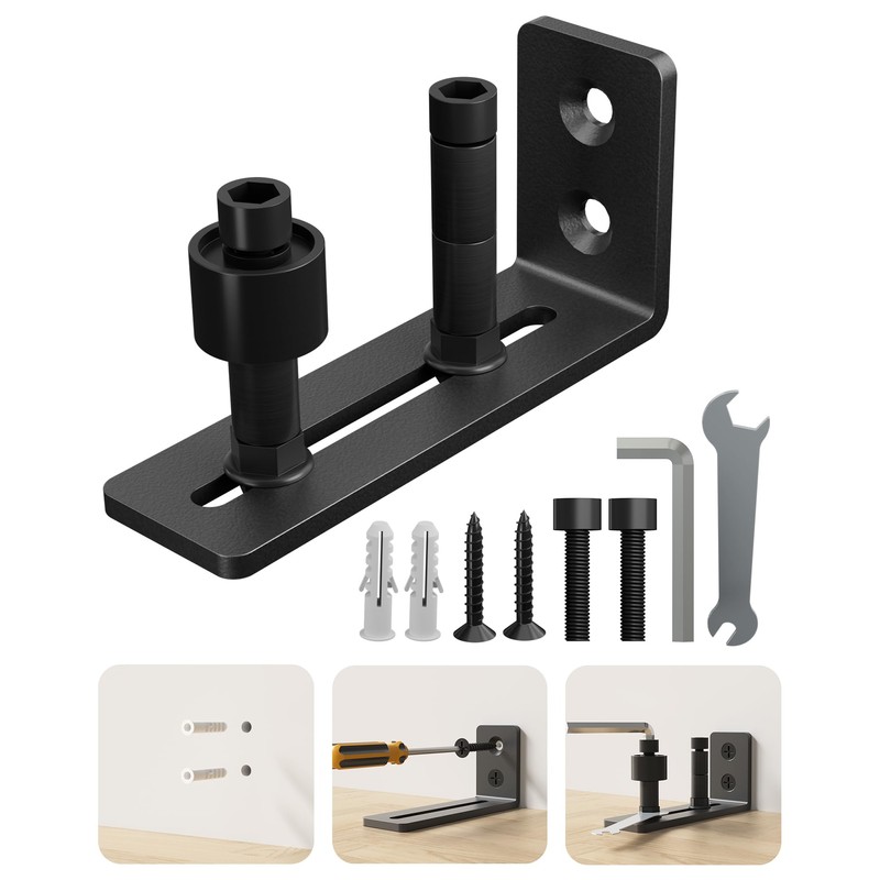 WINSOON Sliding Barn Door Floor Guide - Adjustable Stay Rollers