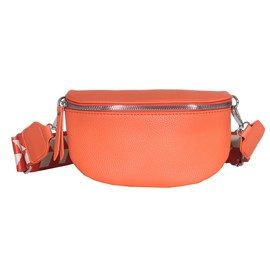 Bauchtasche Damen stylisch Umhängetasche Hüfttasche Bodybag Gürtel Crossbody Bag Schultertasche mit Verstellbaren Gurt 25 (Orange, M / 28 x 18 x 9 cm)