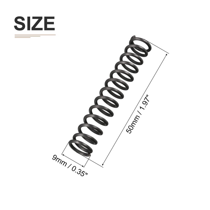 DTGN 1.2x9x50mm(DxODxL) Compression Spring - 20Pack - Good for Machinery