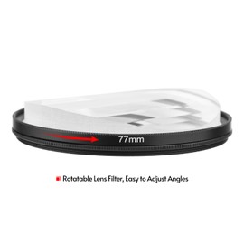 77mm Prism Filter - Multi-Faceted Kaleidoscope Glass Lens with Storage Bag and Cleaning Cloth for DSLR Camera