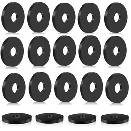 Heavy Duty Rubber Washers (50 Pcs) - Abrasion Resistant, 1" OD x 1/4" ID x 1/8" Thick, Black, Vibration Suppression