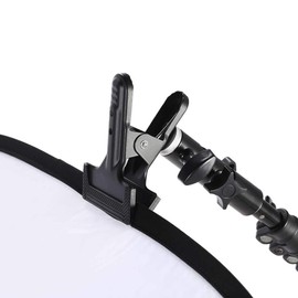 ANGEEK Reflector Clamp Clip Holder Light Stand Attachment Heavy Duty Metal Spring Clamp Holder with 5/8 Inch Bolts Max 5 cm Opening for Photo Studio Light Stand Arm for Reflector Backdrop and More