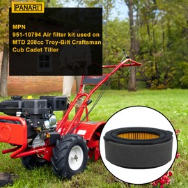 Panari 951-10794 Air Filter 2 Pack for Troy-Bilt 208cc MTD 951-14262 751-10794 751-14262 with Pre Cleaner Fits MTD Gold Craftsman Yard-Man Yard Machines