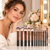 13-Piece Makeup Brush Set for Face & Eye Makeup –