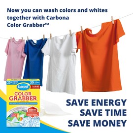 Carbona Color Grabber™ | Protects Laundry From Color Runs or Bleeds | Mix Whites & Colors | In-Wash Dye Grabbing Sheets | 30 Count Per Box, 1 Pack