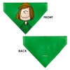 Peanuts Pet Bandana Peppermint Patty Smiling Face Pose Green Slip