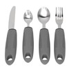 4Pcs Adaptive Utensils Weighted Non Slip Rubber Handle for Hand