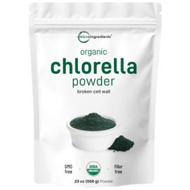 Micro Ingredients Organic Chlorella Powder, 20 Ounces | Broken Cell Wall for Complete Absorption | Raw Superfood Supplement, Rich in Protein & Vitamins | Non-GMO, Vegan, Non-Irradiated