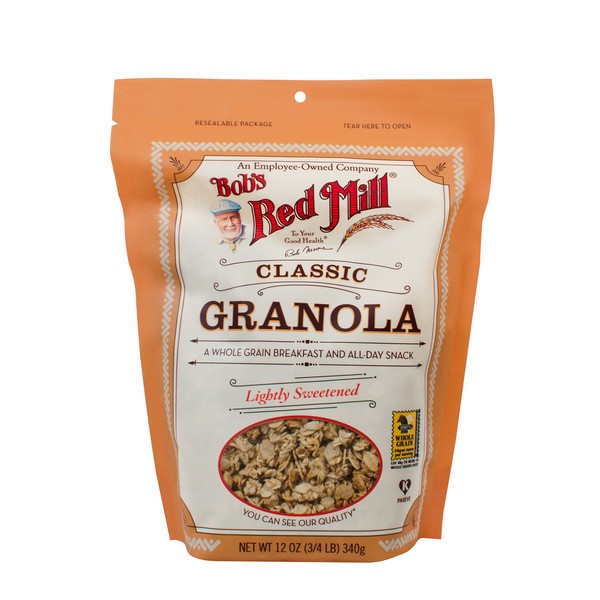 Bob's Red Mill Classic Whole Grain Granola, 12 Ounce (Package May Vary)