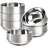 Lyellfe 6 Pack Stainless Steel Bowls, 12 Oz Double Walled