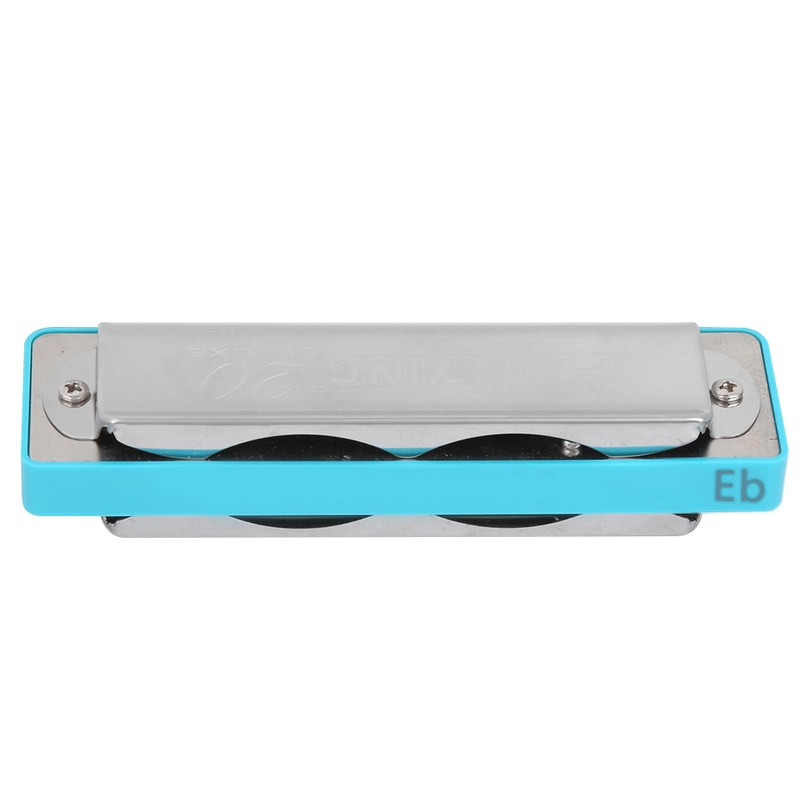 Blues Harmonica 10‑Hole Mouthorgan Eb Key ABS Resin Comb Beginner