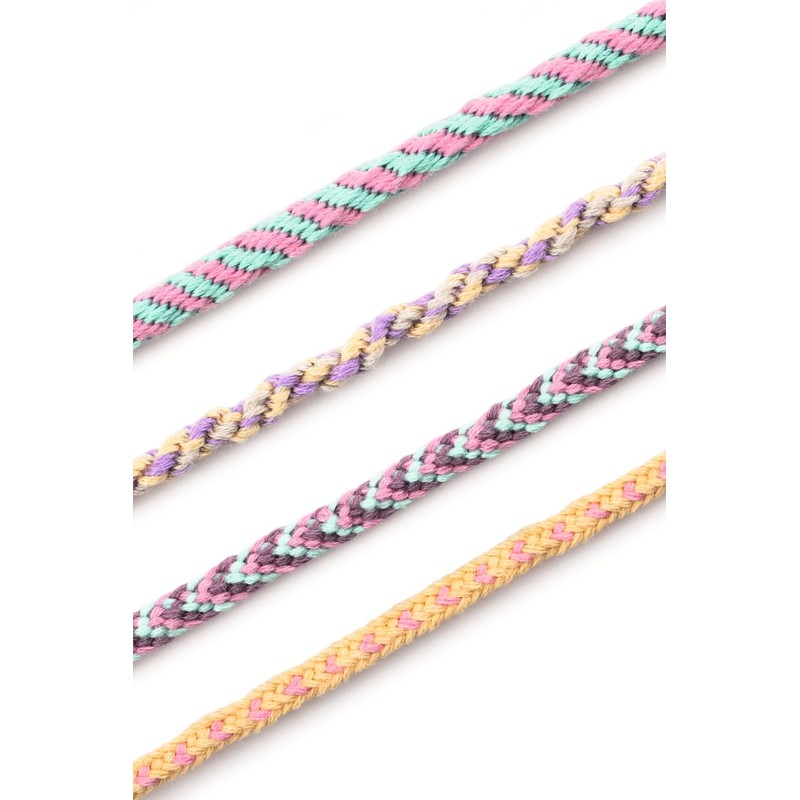 Folia 32039 - Braccialetti Kumihimo Pastell Rainbow, Kit di 16