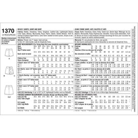 Simplicity 1370 - Patrones de Costura para Faldas y Pantalones Cortos de Mujer, Tallas 14-22