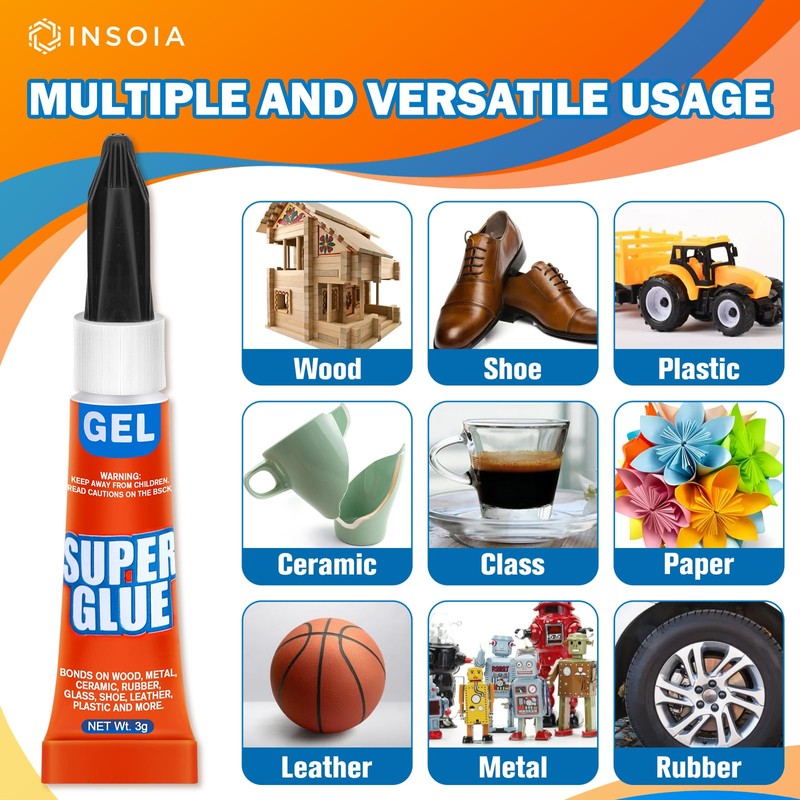 Super Glue Gel Clear Non-Drip, 24 X 3g All Purpose