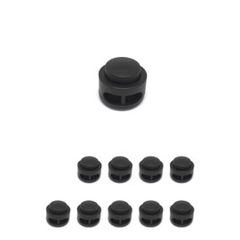 Wumio Cord Stoppers Set of 10 2 Holes Adjustable Length Cord Lock Stopper Parts Handmade Strap Hat Lacing Lunch Bag Shoes Shoelaces