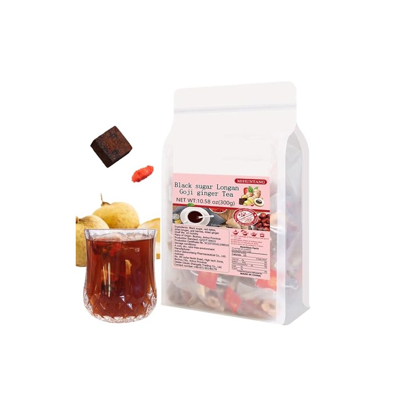Black sugar Longan Goji ginger Tea 10.58 oz Sweet flower