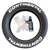 Tire Stickers Continental Tire Lettering Add-On Accessory - Easy DIY with Glue & 2oz Touch-up Cleaner / 17-18 Inch Wheels / 1.00 Inches/White / 8 Pack