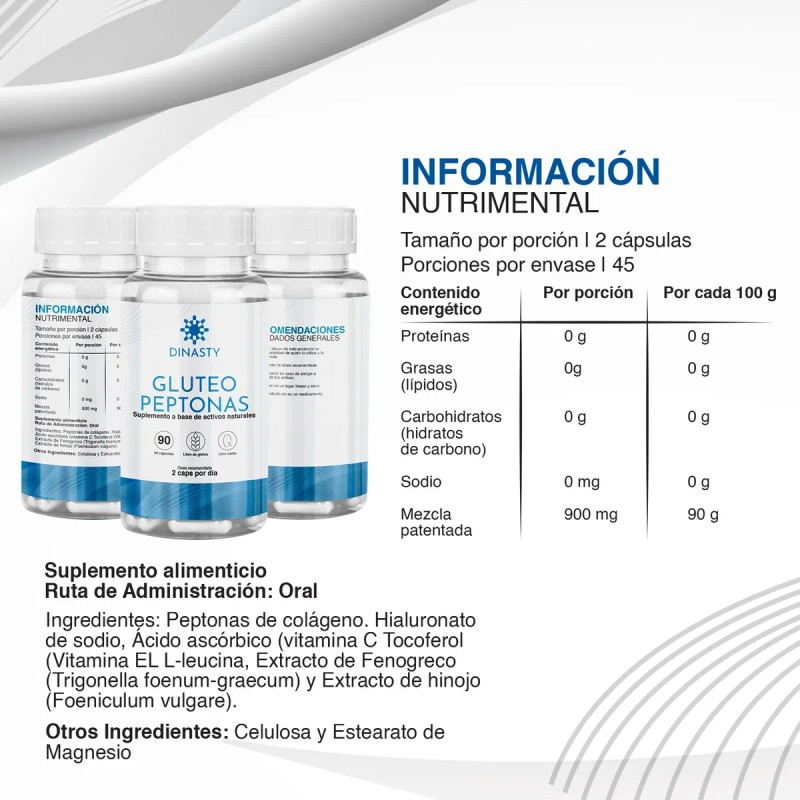 Suplemento Crecimiento Muscular Dinasty Metforpepto 90 Cap Sin Sabor