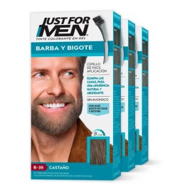 Tinte Just For Men Barba Y Bigote Castaño (b-35) 3-pack