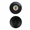 6 Pcs Retro Coasters Vinyl Record Coasters CD Coasters Anti-Heat