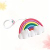 jojofuny 3pcs Cartoon Rainbow Wireless Earphone Cover Protective Case for