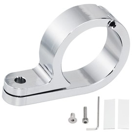 WOWTK 1.25" Handlebar Mount Clamp, 32mm Highway Bar Handlebar Clock Temperature Gauge Mount Clamps Universal Fit for Harley Touring Road Glide Road King Dyna Sportster Softail and More