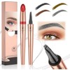 Lápiz de Cejas Microblading 2 Piezas, Punta Horquilla 2026, Pluma