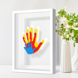 Family Handprint Kit, DIY Keepsake Frame, Hand Prints Ornament Kit, Family Gifts for Grandparents, New Parents, Mother's Day, Father's Day, Birthday