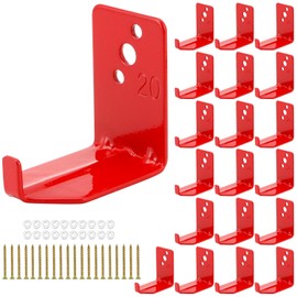QWORK Fire Extinguisher Mount Bracket - 5 to 40 lbs 20 Pack Brackets with Screws and Installation Card