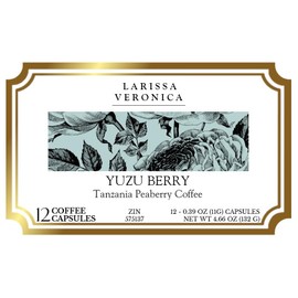 Yuzu Berry Tanzania Peaberry Coffee (Single Serve K-Cup Pods) (Gourmet, Naturally Flavored, Whole Coffee Beans) (12 pods, ZIN: 575137) - 3 Pack